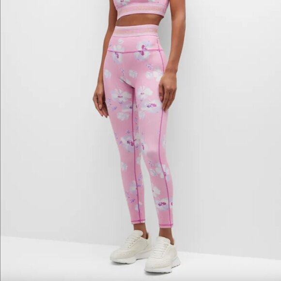 LoveShackFancy Luvette Leggings in Baby Pink Clouds Size L - Picture 1 of 5